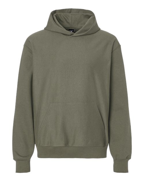 Unisex Beefy® Sweats Premium Heavyweight Hooded Sweatshirt - Fatigue Green Front