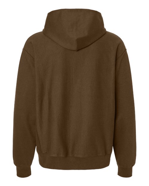 Unisex Beefy® Sweats Premium Heavyweight Hooded Sweatshirt - Army Brown Back