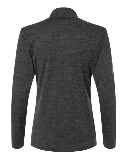 Women's Pro-Lock Performance Mélange Quarter-Zip Pullover - Black Melange Back