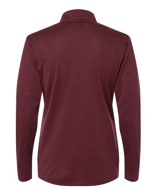 Women's Pro-Lock Performance Mélange Quarter-Zip Pullover - Maroon Melange Back
