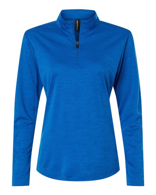 Women's Pro-Lock Performance Mélange Quarter-Zip Pullover - Royal Melange Front