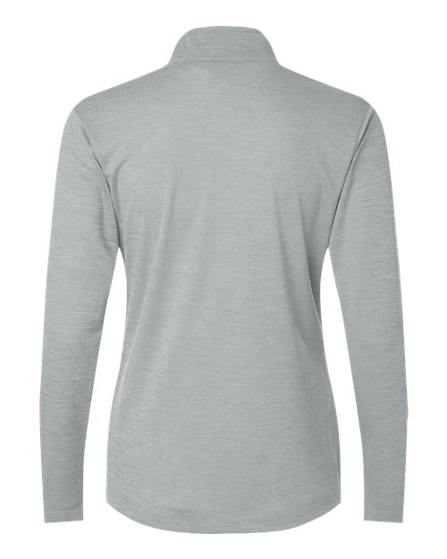 Women's Pro-Lock Performance Mélange Quarter-Zip Pullover - Silver Melange Back