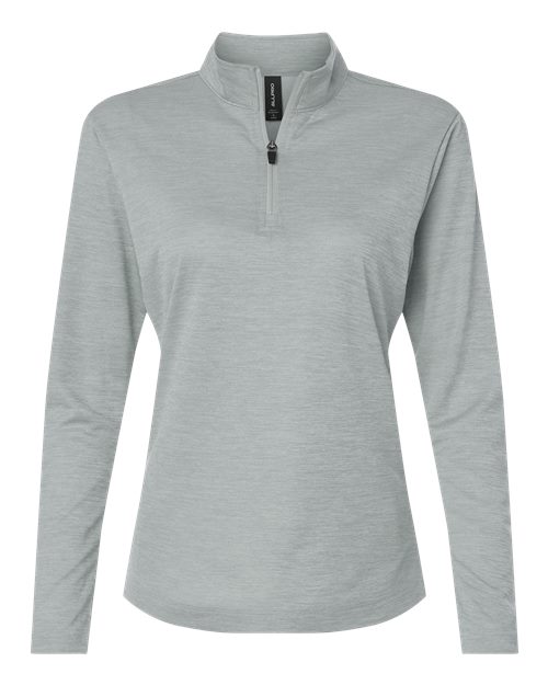 Women's Pro-Lock Performance Mélange Quarter-Zip Pullover - Silver Melange Front