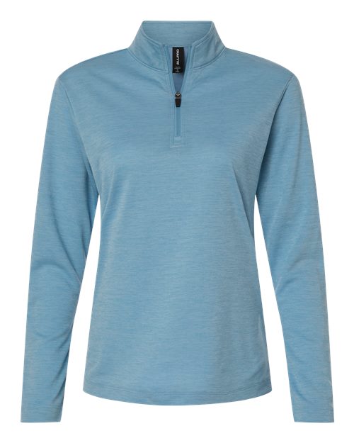 Women's Pro-Lock Performance Mélange Quarter-Zip Pullover - Cloud Blue Melange Front