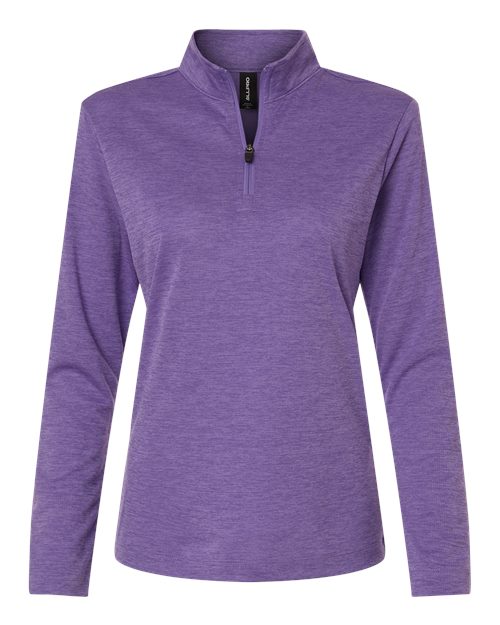Women's Pro-Lock Performance Mélange Quarter-Zip Pullover - Violet Melange Front