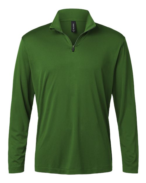 Men's Pro-Lock Performance Quarter-Zip Pullover - Olive Green Front