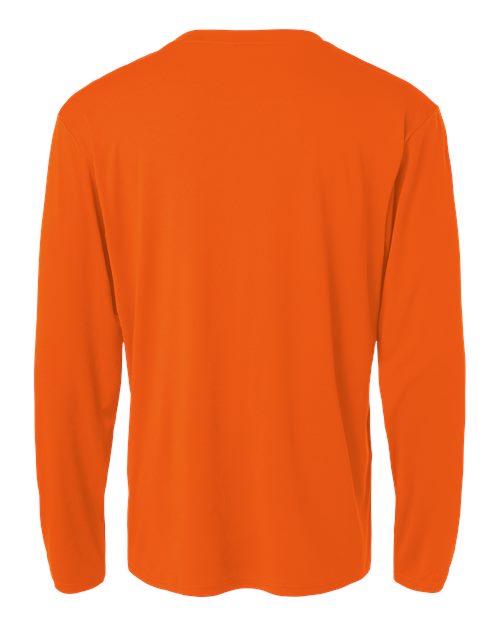 Unisex Pro-Lock Performance Long Sleeve T-Shirt - Deep Orange Back