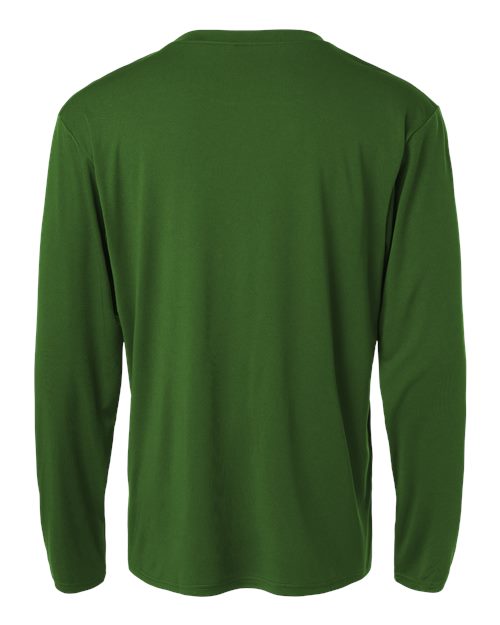 Unisex Pro-Lock Performance Long Sleeve T-Shirt - Olive Green Back