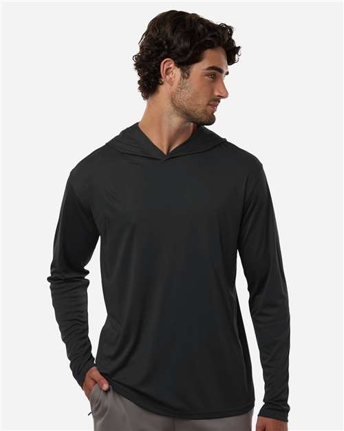 AllPro Men's Pro-Lock Performance Hooded Long Sleeve T-Shirt - Model Front
