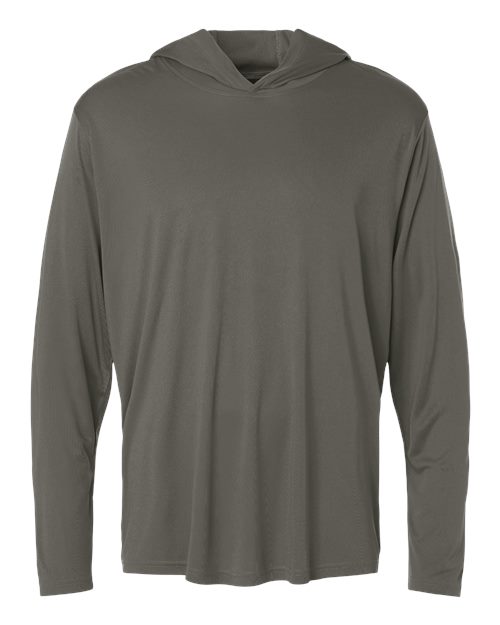 AllPro Unisex Pro-Lock Performance Hooded Long Sleeve T-Shirt - Charcoal Front