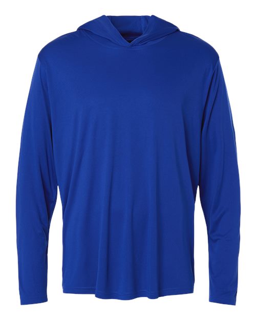 AllPro Unisex Pro-Lock Performance Hooded Long Sleeve T-Shirt - Royal Front