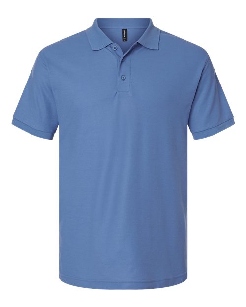 Men's Pique Polo - Heather Royal Front