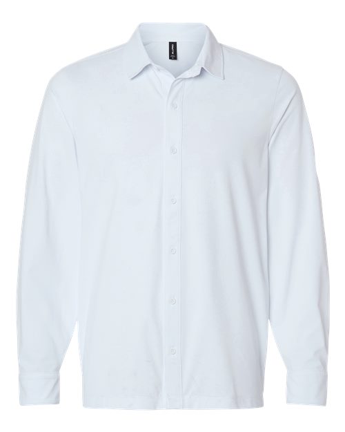 AllPro Men's Pro-Flex Sorona® Button Down Shirt - White Front