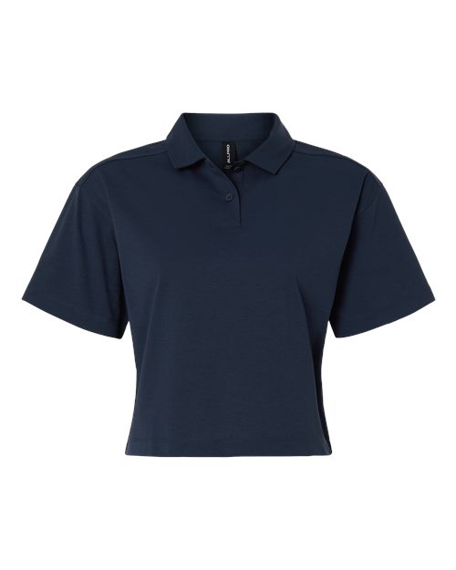 AllPro Women's Pro-Flex Sorona® Boxy Polo - Navy Front