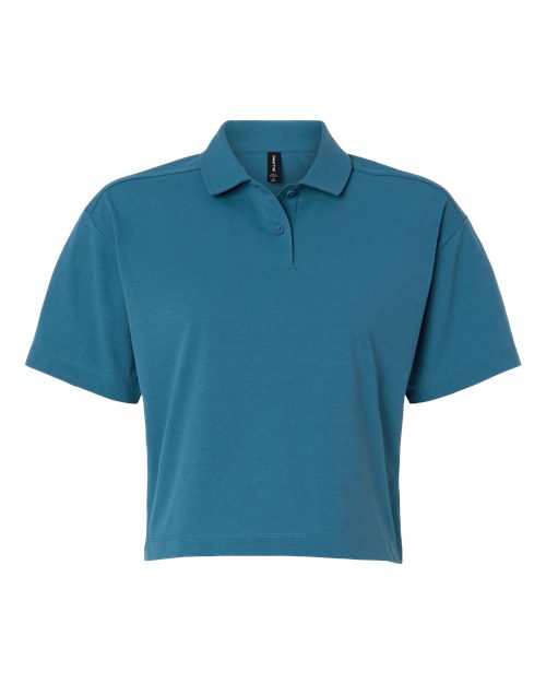 AllPro Women's Pro-Flex Sorona® Mid-Length Polo - Pacific Blue Front