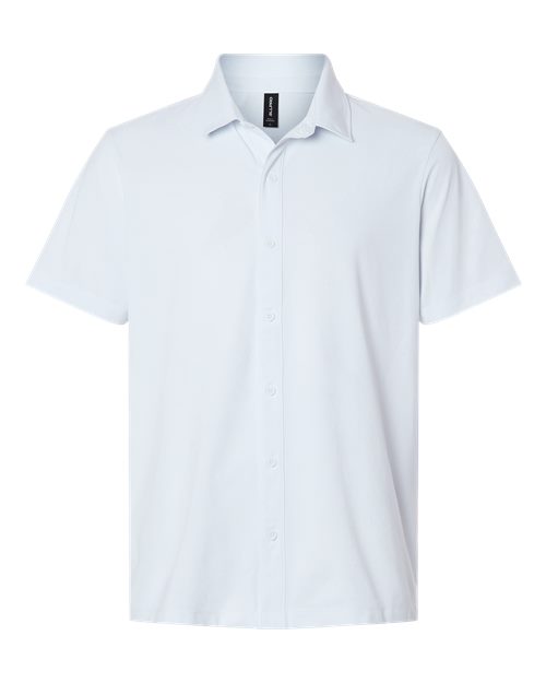 Men's Pro-Flex Sorona® Button Down Short Sleeve Shirt - White Front