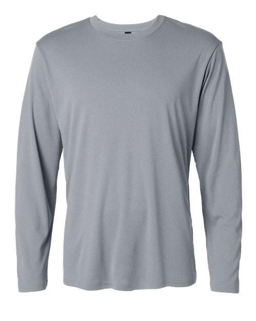 Unisex Tall Pro-Lock Performance Long Sleeve T-Shirt - Heather Steel Front