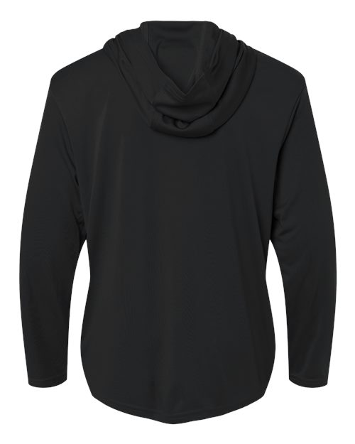 Youth Pro-Lock Performance Hooded Long Sleeve T-Shirt - Black Back