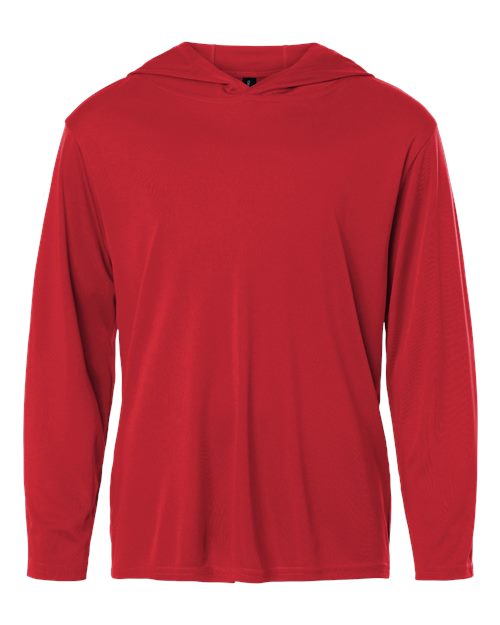 Youth Pro-Lock Performance Hooded Long Sleeve T-Shirt - Red Front
