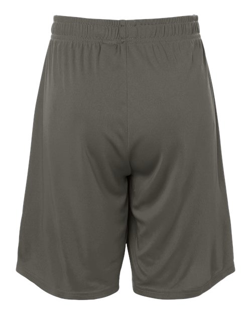 Youth Pro-Lock Performance 7" Shorts with Pockets - Charcoal Back
