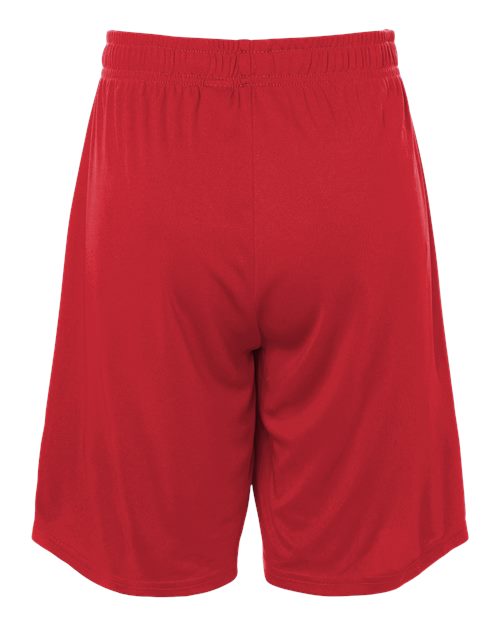 Youth Pro-Lock Performance 7" Shorts with Pockets - Red Back