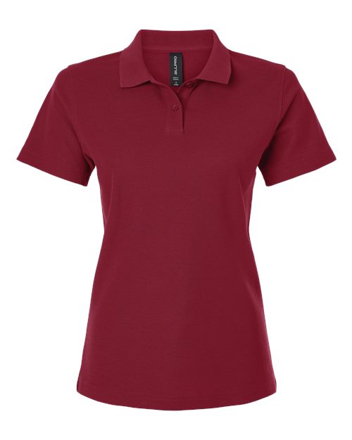 Women's Pique Polo - Cardinal Front