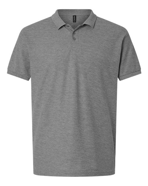 AllPro Men's Tall Pique Polo - Heather Granite Front