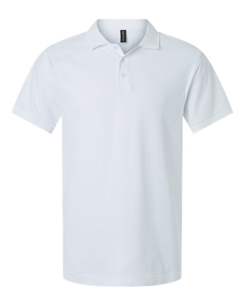 Men's Tall Pique Polo - White Front