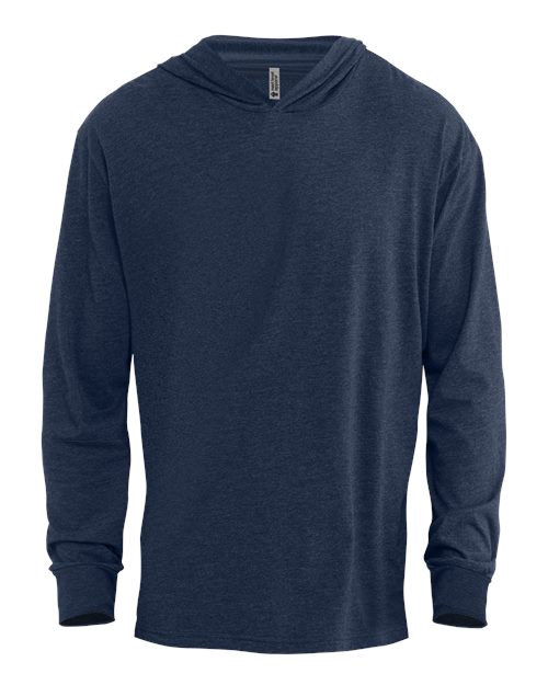 Next Level Unisex CVC Hoodie Long Sleeve Tee - Midnight Navy Front