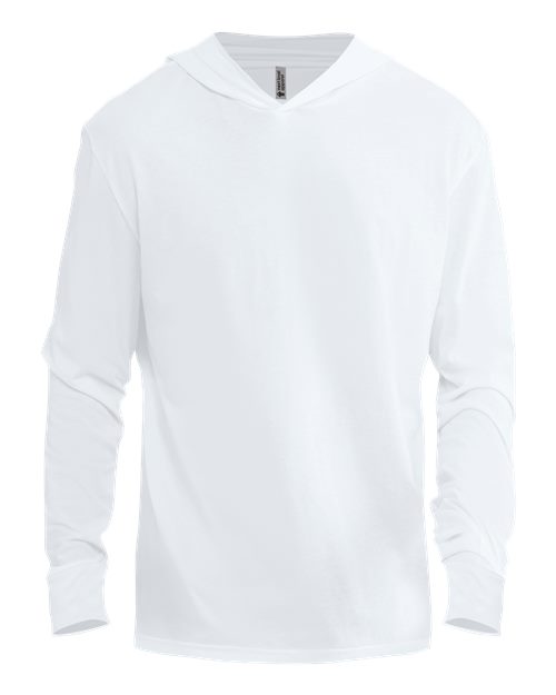 Next Level Unisex CVC Hoodie Long Sleeve Tee - White Front