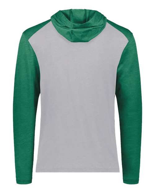 Unisex Gameday Vintage Hooded T-Shirt - Grey Heather/ Kelly Heather Back