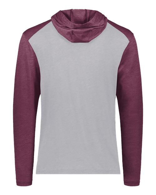 Unisex Gameday Vintage Hooded T-Shirt - Grey Heather/ Maroon Heather Back