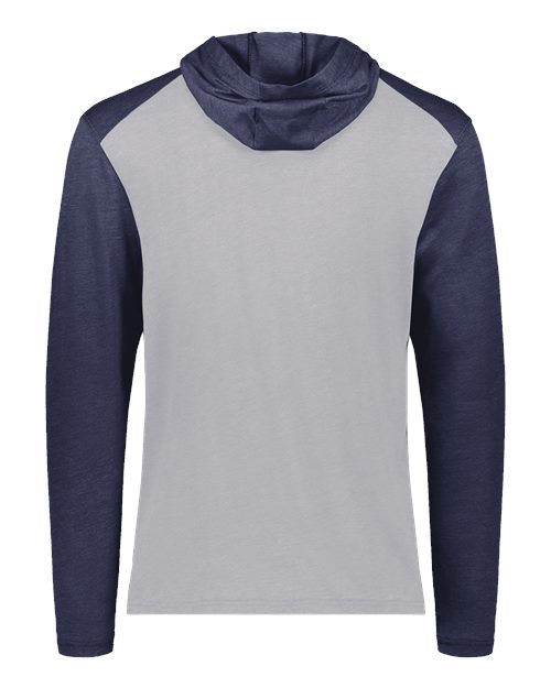 Unisex Gameday Vintage Hooded T-Shirt - Grey Heather/ Navy Heather Back