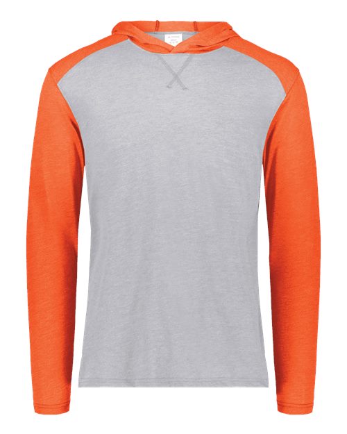 Unisex Gameday Vintage Hooded T-Shirt - Grey Heather/ Orange Heather Front