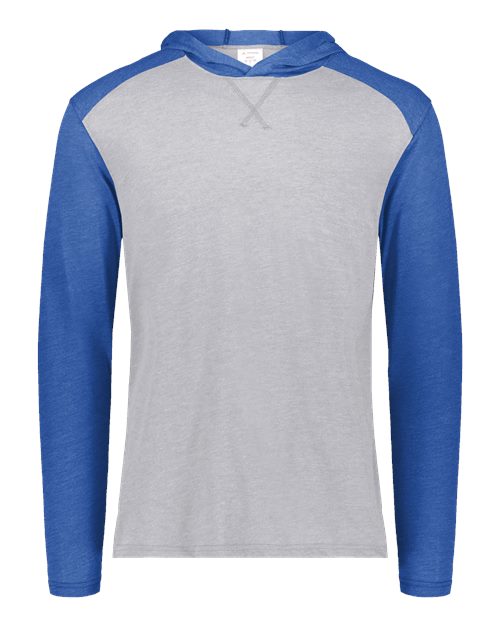 Unisex Gameday Vintage Hooded T-Shirt - Grey Heather/ Royal Heather Front