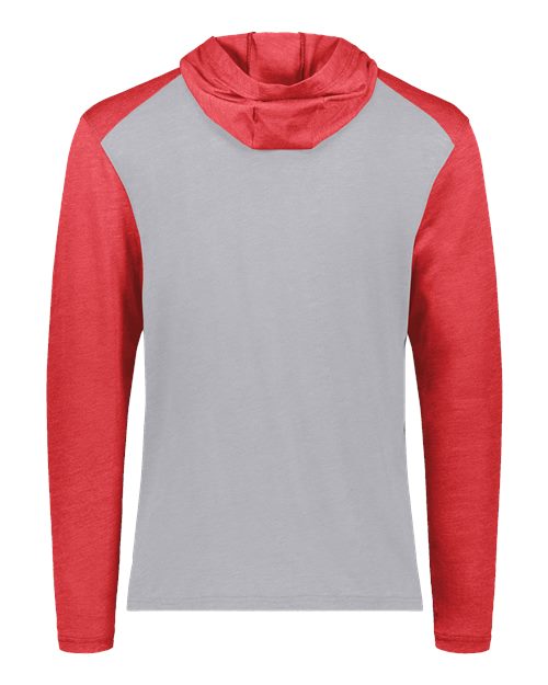 Unisex Gameday Vintage Hooded T-Shirt - Grey Heather/ Scarlet Heather Back