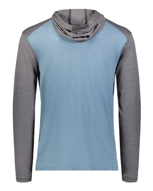 Unisex Gameday Vintage Hooded T-Shirt - Storm Heather/ Carbon Heather Back