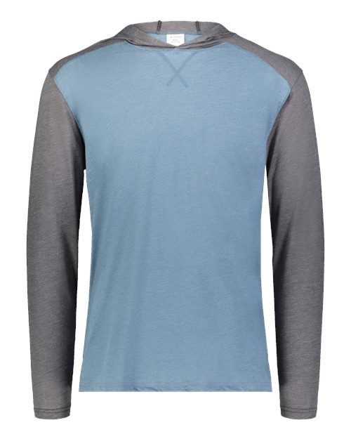 Unisex Gameday Vintage Hooded T-Shirt - Storm Heather/ Carbon Heather Front
