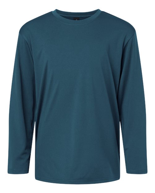 Youth Pro-Lock Performance Long Sleeve T-Shirt - Atlantic Blue Front