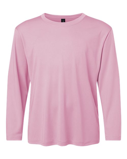 Youth Pro-Lock Performance Long Sleeve T-Shirt - Light Pink Front