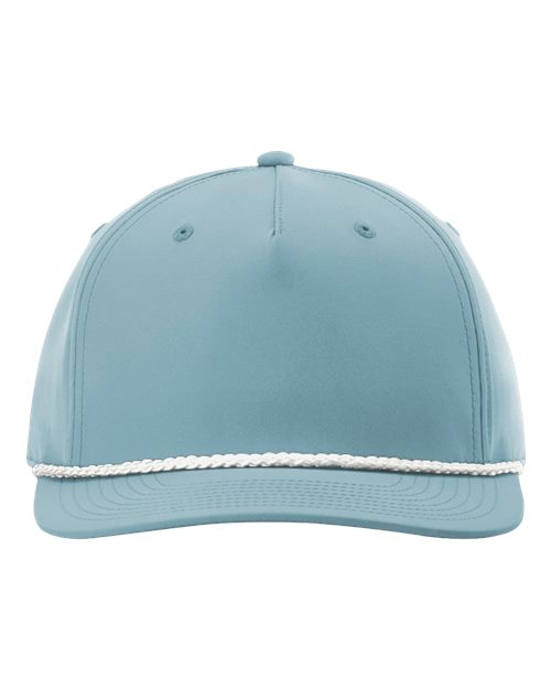 Five-Panel Classic Rope Cap - Smoke Blue/ White Front