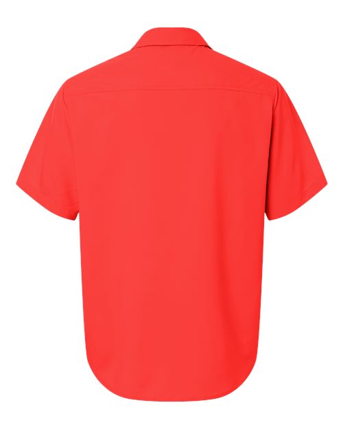 Men's UltraUVP Shoreline Short Sleeve Staff Shirt - Marina Red Back