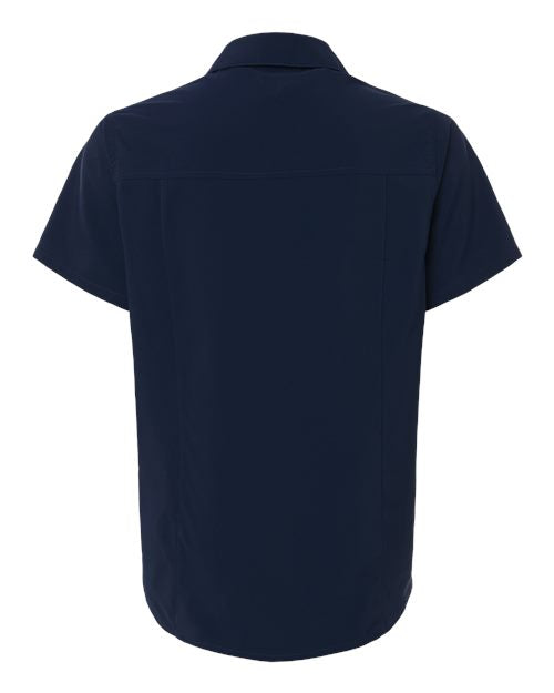 Women's UltraUVP Shoreline Short Sleeve Staff Shirt - Classic Navy Back