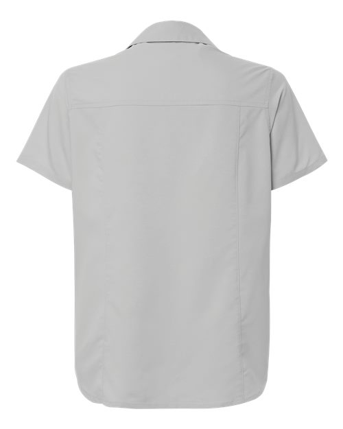 Women's UltraUVP Shoreline Short Sleeve Staff Shirt - Platinum Back