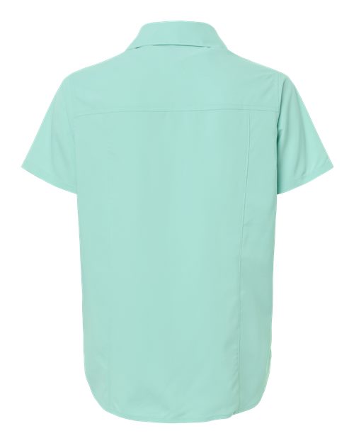 Women's UltraUVP Shoreline Short Sleeve Staff Shirt - Sea Glass Back