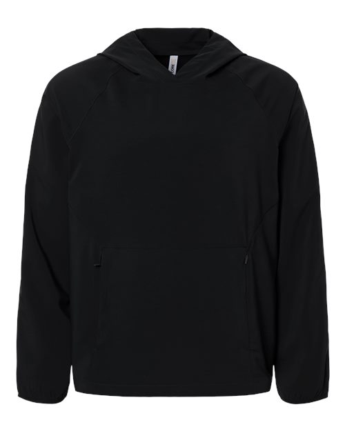 Men's UltraUVP Shoreline Long Sleeve Hooded Pullover - Black Front