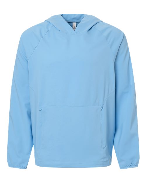 Men's UltraUVP Shoreline Long Sleeve Hooded Pullover - Columbia Blue Front