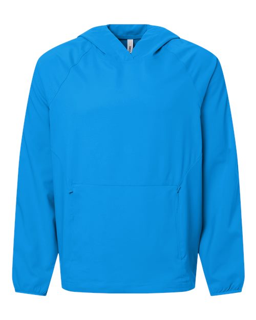 Men's UltraUVP Shoreline Long Sleeve Hooded Pullover - Electric Blue Front
