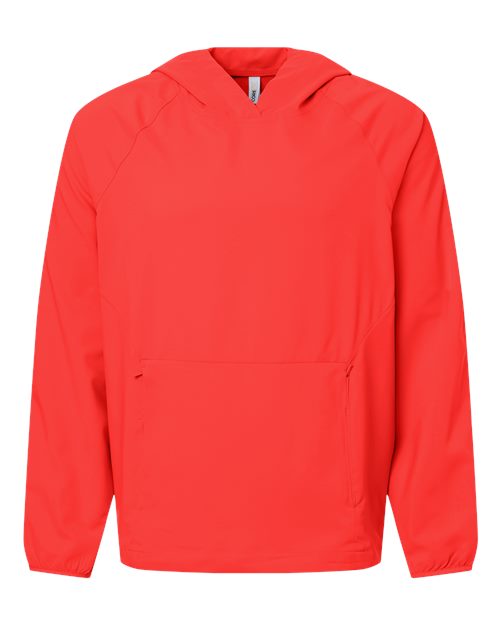 Men's UltraUVP Shoreline Long Sleeve Hooded Pullover - Marina Red Front