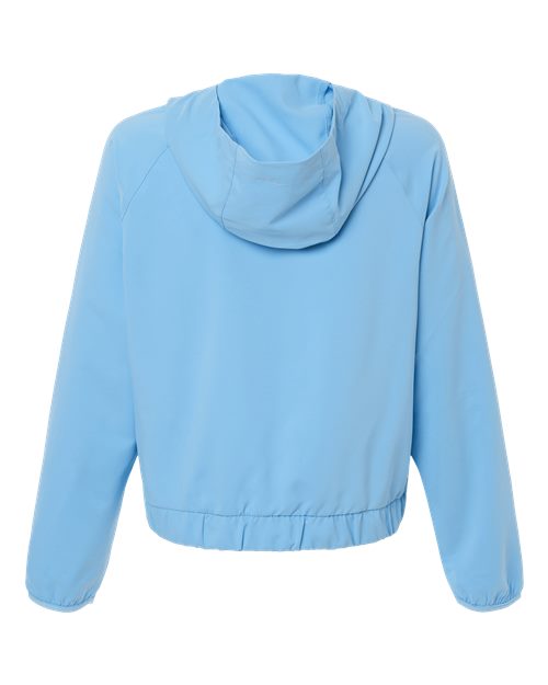 Women's UltraUVP Shoreline Long Sleeve Hooded Pullover - Columbia Blue Back